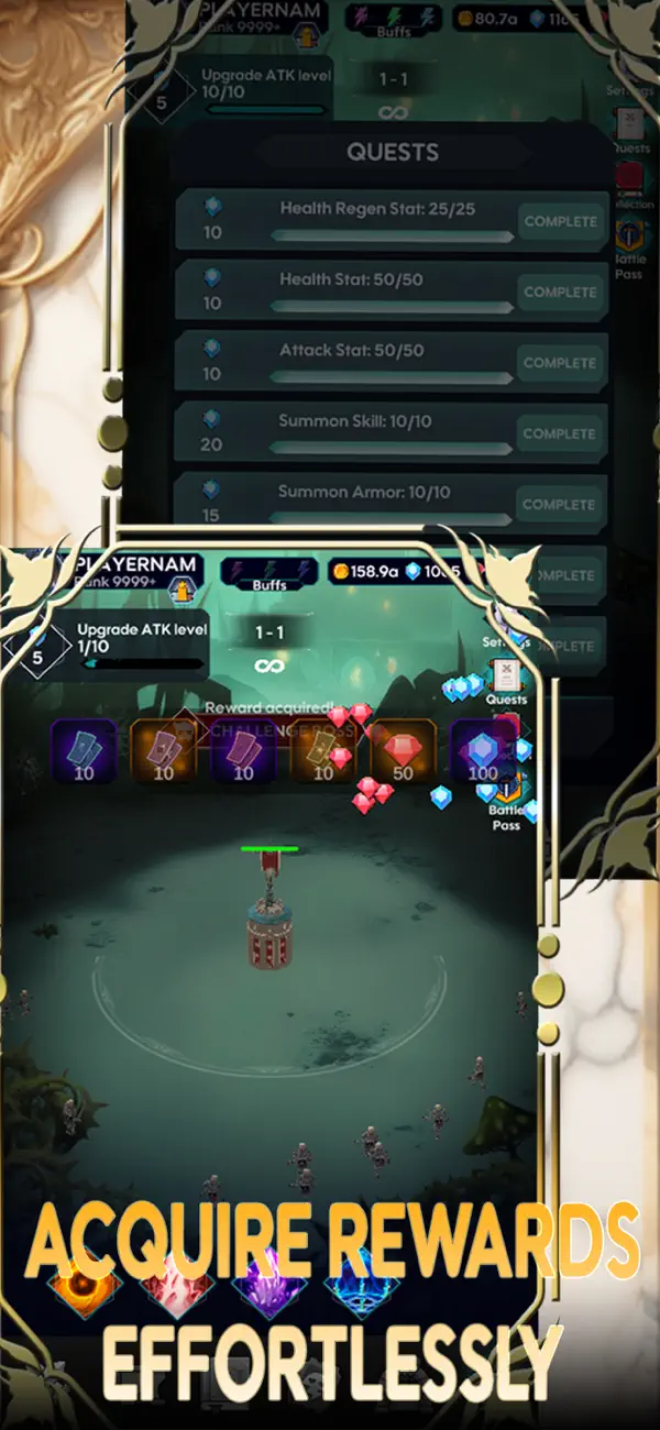 Voidmancer Adventure: Idle RPG iOS Mod IPA screenshot 3 - iOS game interface