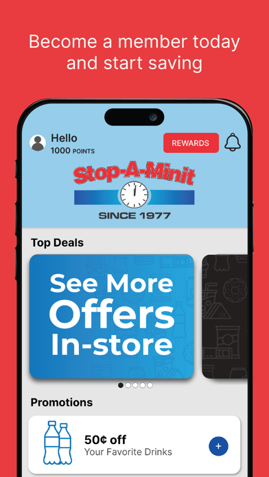 Stop-A-Minit Rewards Screenshot