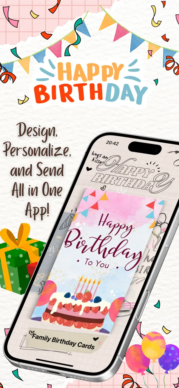 Screenshot #1 pour Birthday Greetings Maker