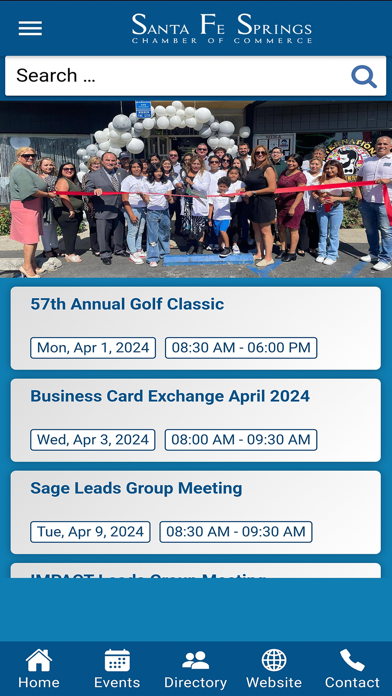 Santa Fe Springs Chamber Screenshot