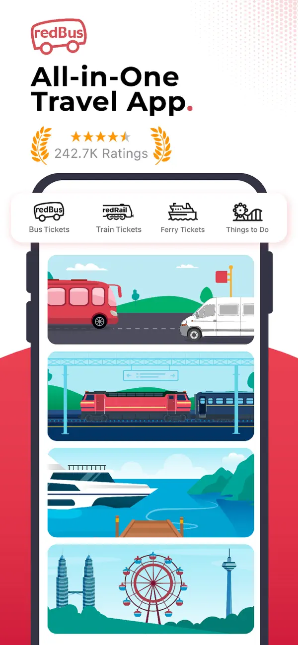 Screenshot #1 pour redBus: Bus, Train Booking App