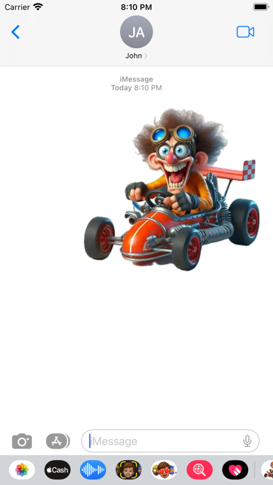 Goofy Racing Driver Stickers Screenshot