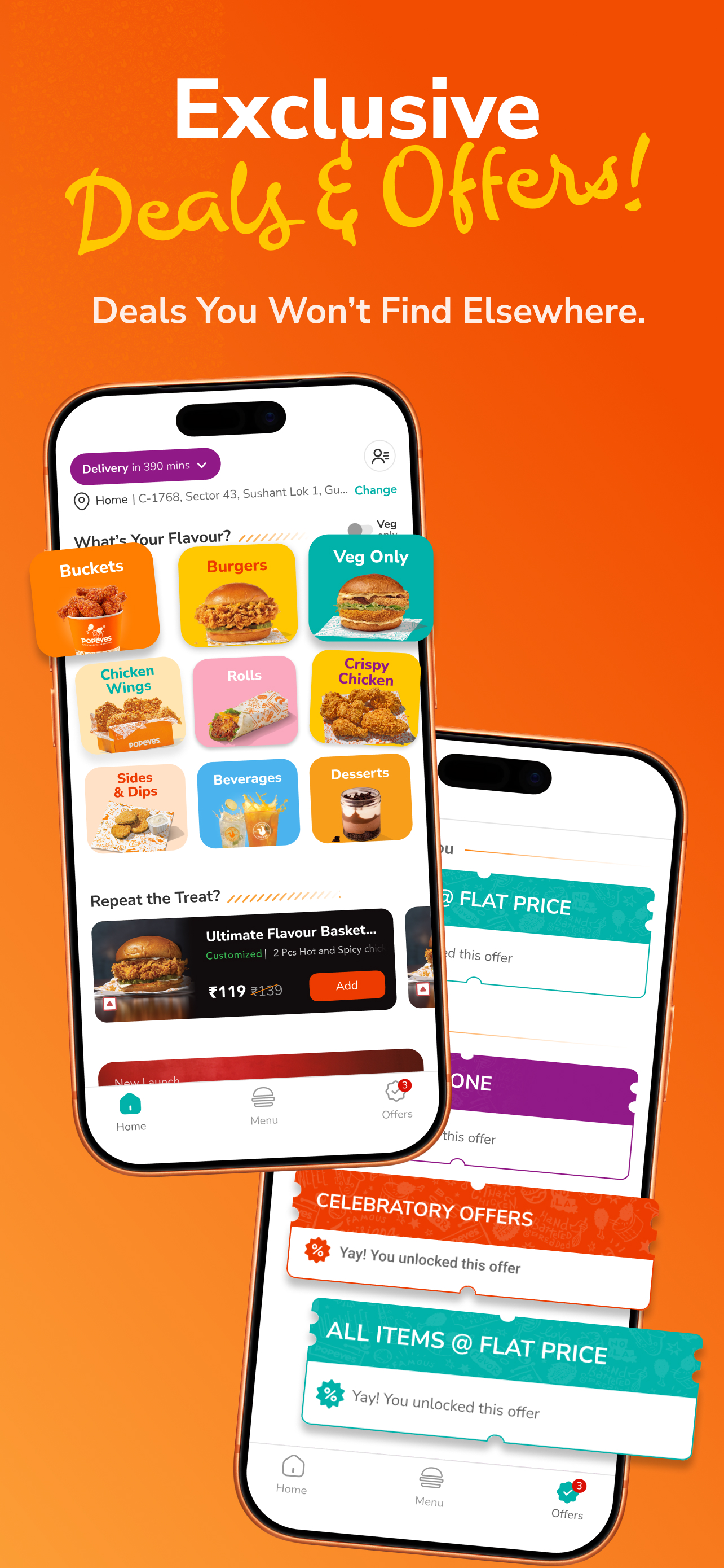 Popeyes India: Food Delivery