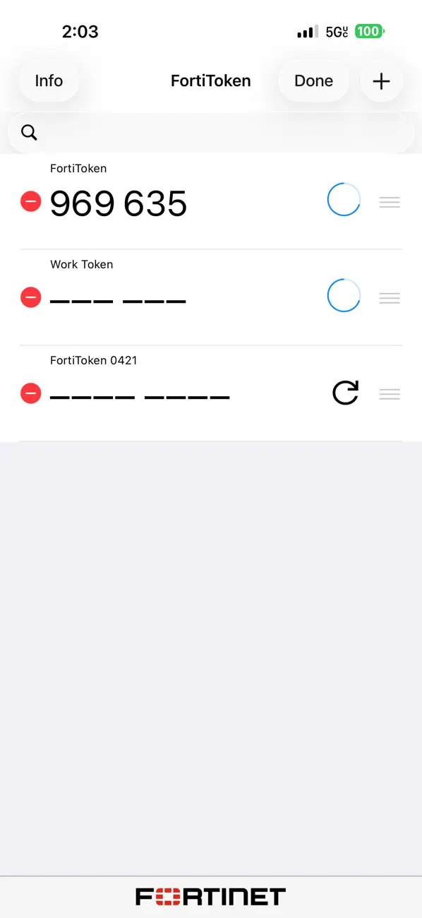 Screenshot #3 pour FortiToken Mobile