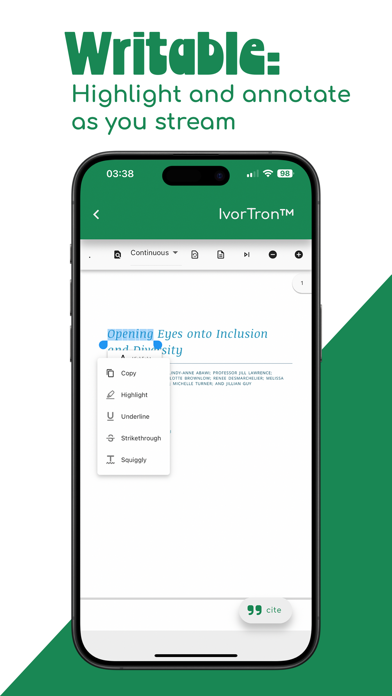 Ivorleaf 2 iPhone screenshot 3 - Book app