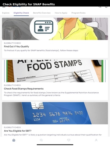 EBT Food Stamps SNAP - Guide iPad screenshot