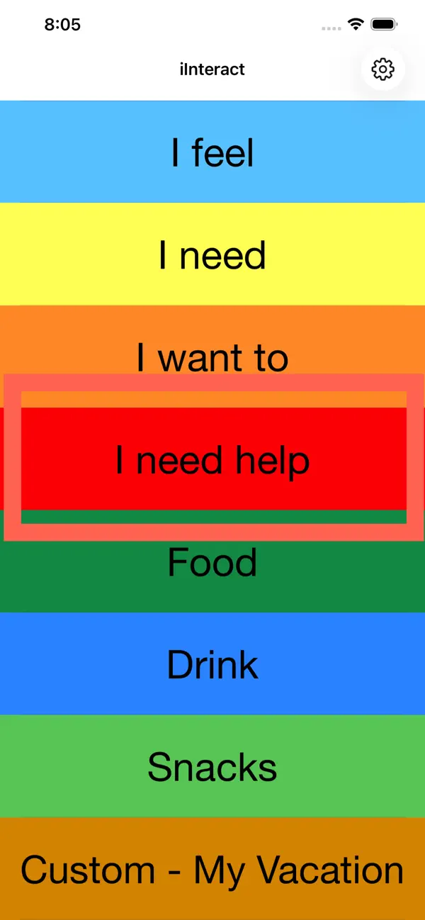 Screenshot #1 pour iInteract: Communication Board