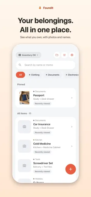 Foundit – Home Inventory screenshot 2