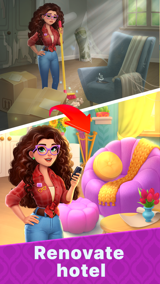 #1. Hotel Makeover Sort & Decorate (iOS) 来自: Surf Games LLC