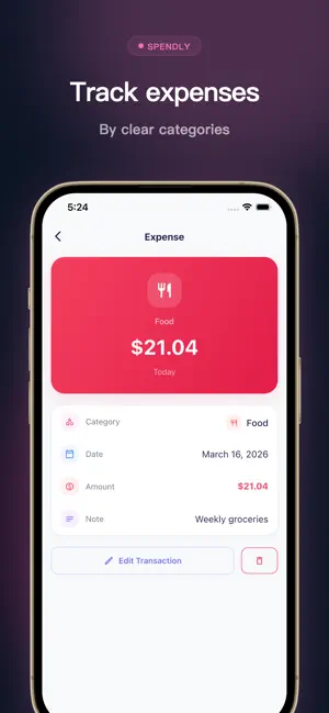 Spendly - Budget Diary screenshot 2