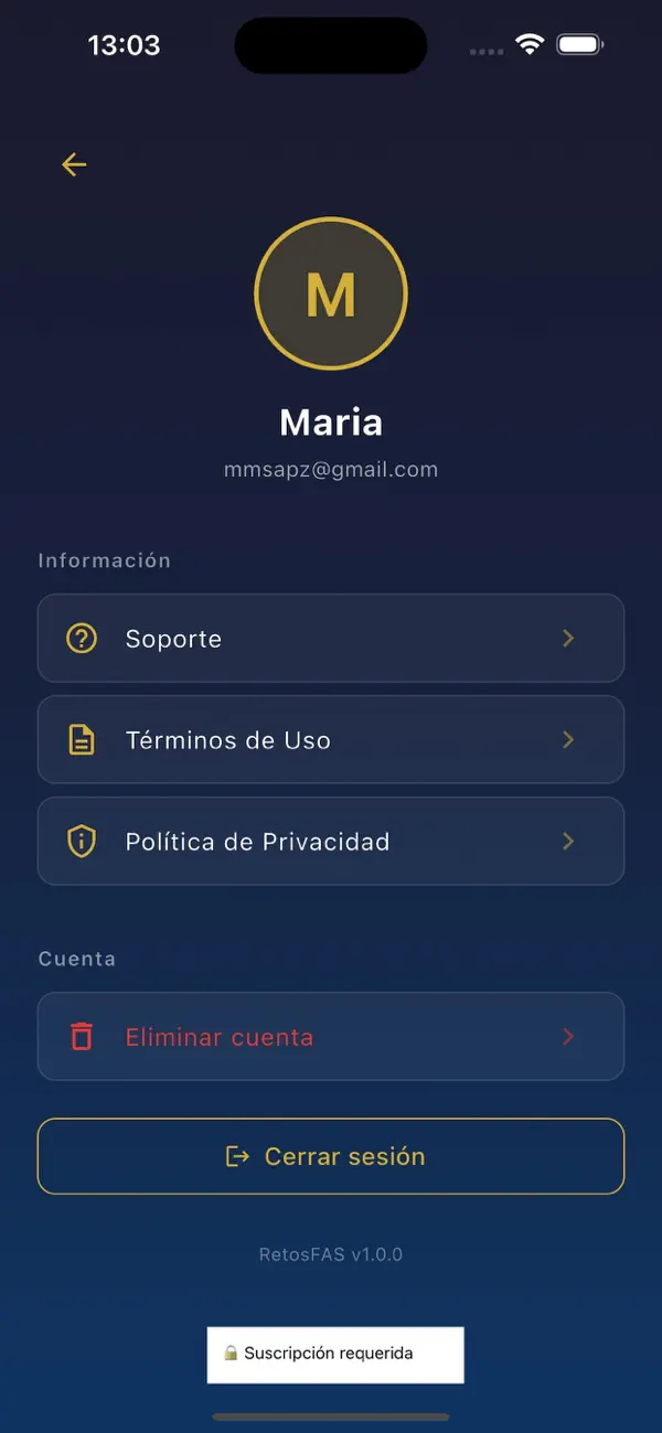 #5. RetosFAS (iOS) Podle: Mairim Yuli Silva Perez
