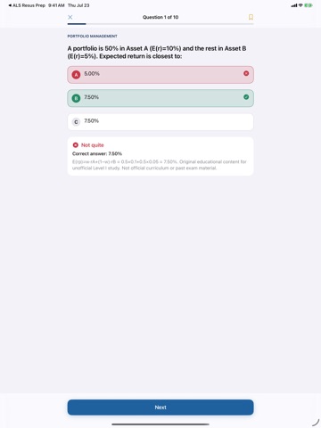 ALS Resuscitation Prep iPad screenshot