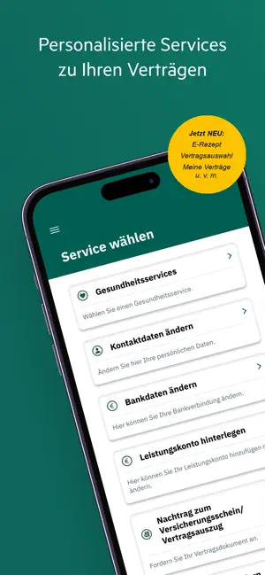 HanseMerkur ServiceApp iPhone screenshot 1