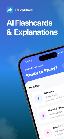 StudyShare: AI Flashcards App iPhone screenshot