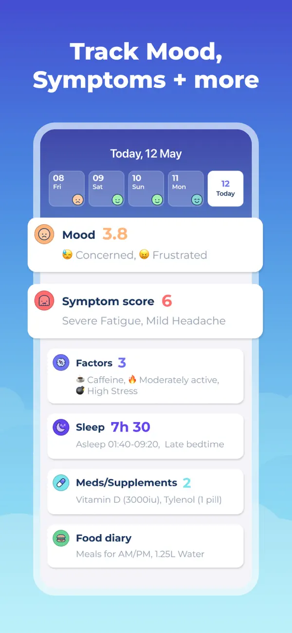 Bearable - Symptom Tracker Screenshot 2