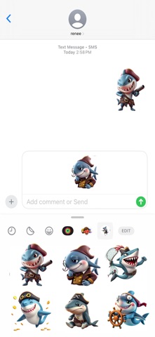 海盗鲨鱼贴纸 screenshot