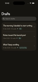 Blind Draft: Focus Writing screenshot