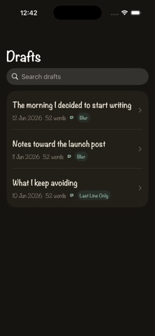 Blind Draft: Focus Writing Screenshot 6 of 6