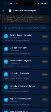 VeraLok screenshot