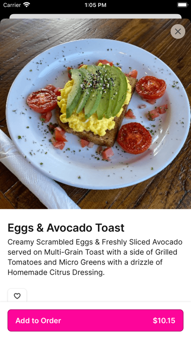 Towne Coffee & Cuisine iPhone screenshot 3 - Food & Drink app