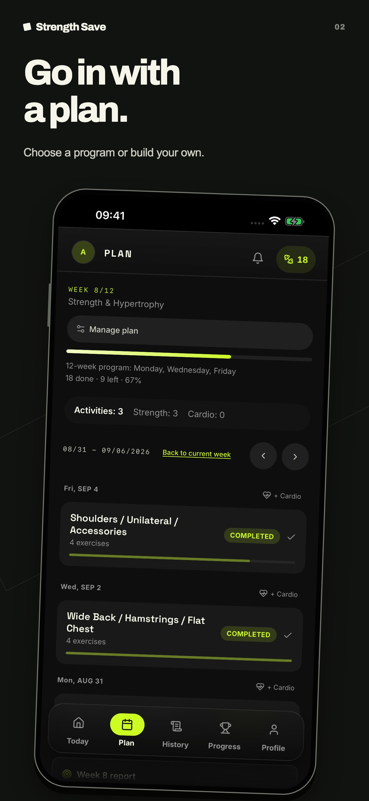 Screenshot 2 of Strength Save: Gym Tracker