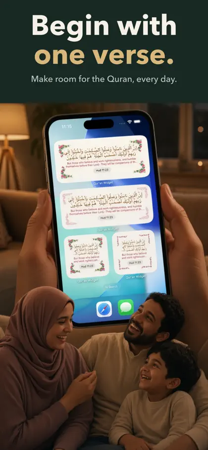 Quran Widget: Daily Verses ekran görüntüsü 3 / 6