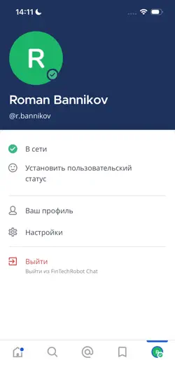 Скриншот FinTechRobot Chat на iPhone 3