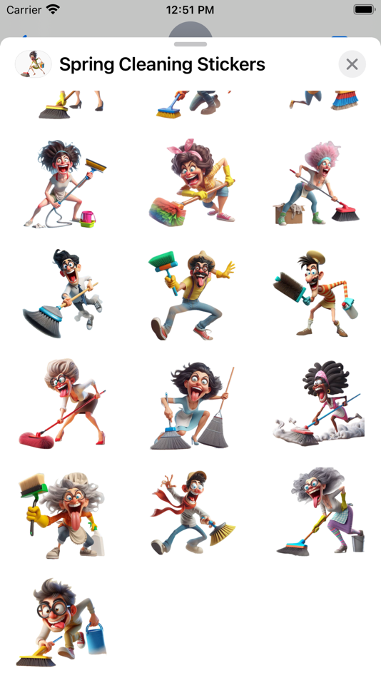 #3. Spring Cleaning Stickers (iOS) Podle: Paul Scott