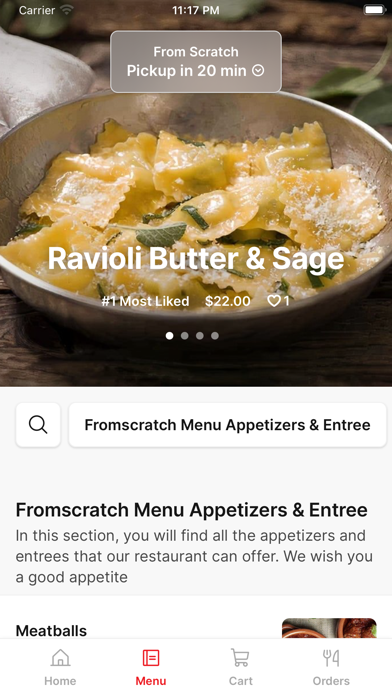 From Scratch To Go iPhone screenshot 1 - Food & Drink app