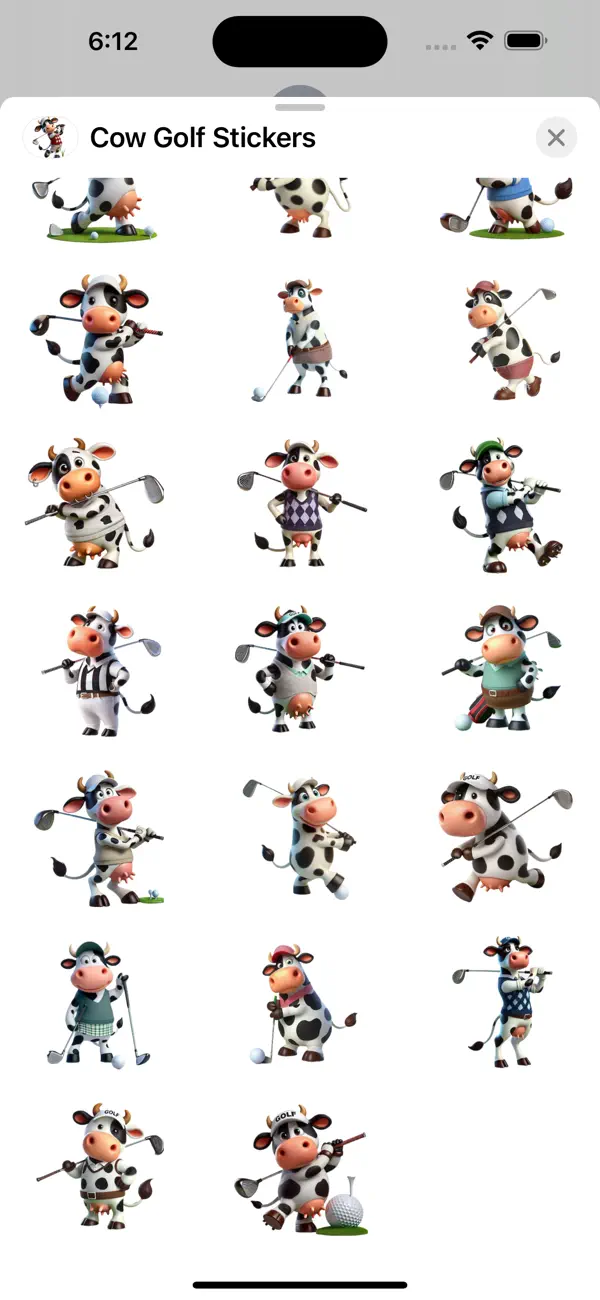 Screenshot #3 pour Cow Golf Stickers