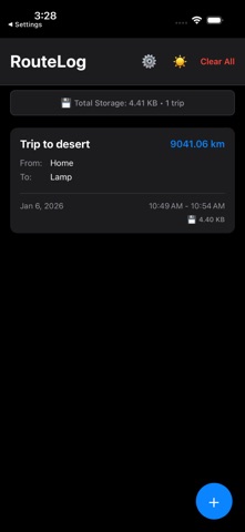 RouteLogs screenshot