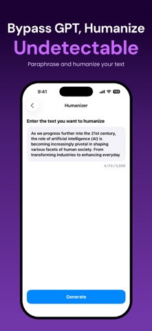AI Writer AI Writing Assistant iPhone screenshot