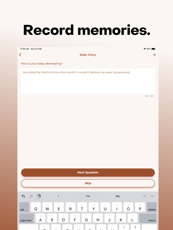 Baby Book: Dujourbaby iPad screenshot 2 - Lifestyle app