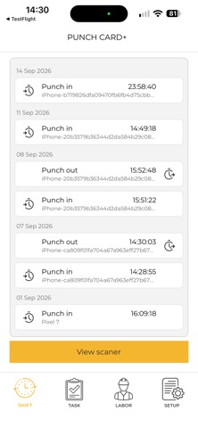 PunchCard+ screenshot 2