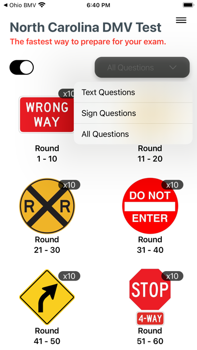 North Carolina DMV Test 2025 Screenshot