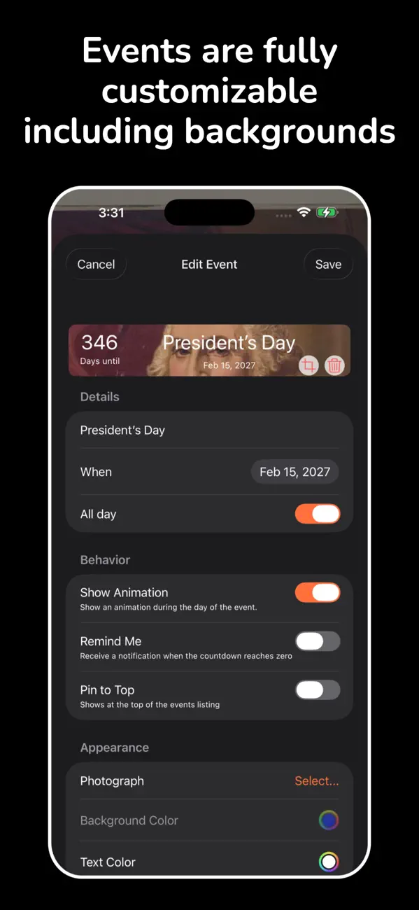 Screenshot #2 pour Countdown Central: Event Timer