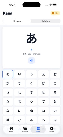 GoKana-Daily Kana Practice screenshot 2