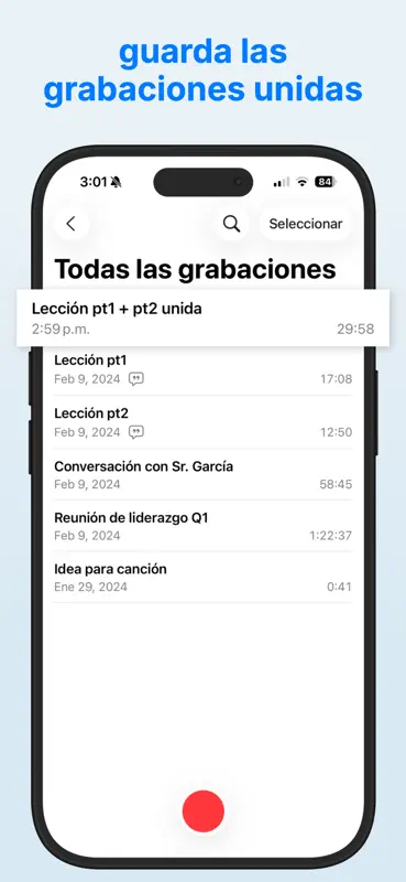 Unir Notas de Voz screenshot 4 of 4