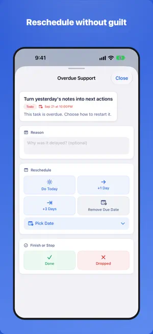 taskru - Restart Overdue Tasks screenshot 2