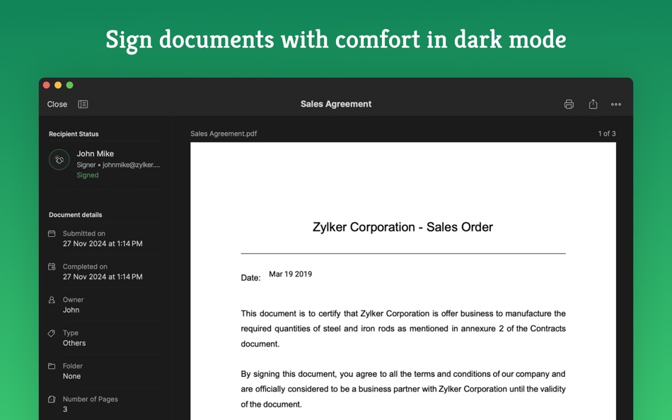 #4. E-signature app - Zoho Sign (macOS) 由: Zoho Corporation