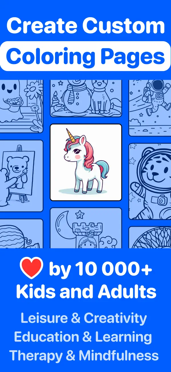 #1. Coloring Page Generator AI (iOS) От: Axel Le Pennec