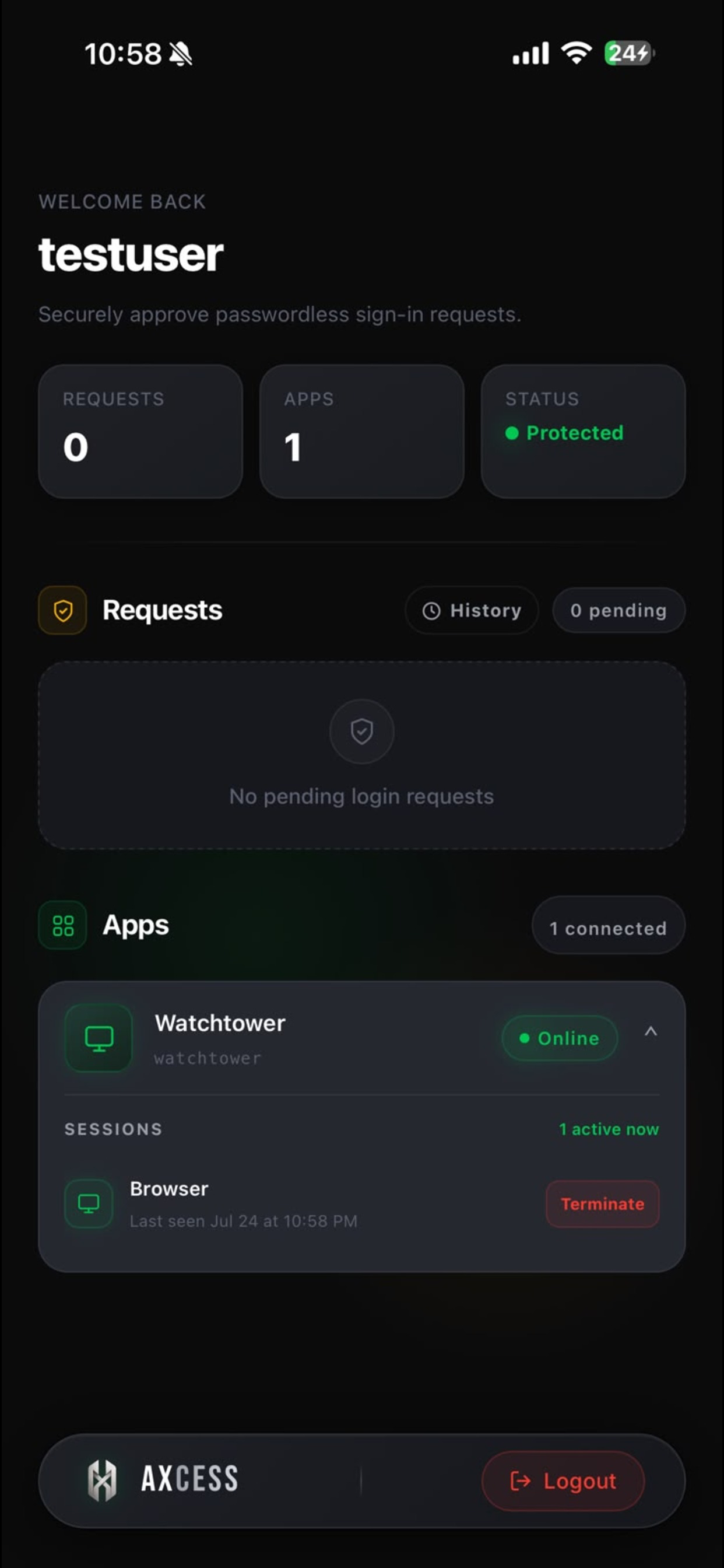 Axcess screenshot 2