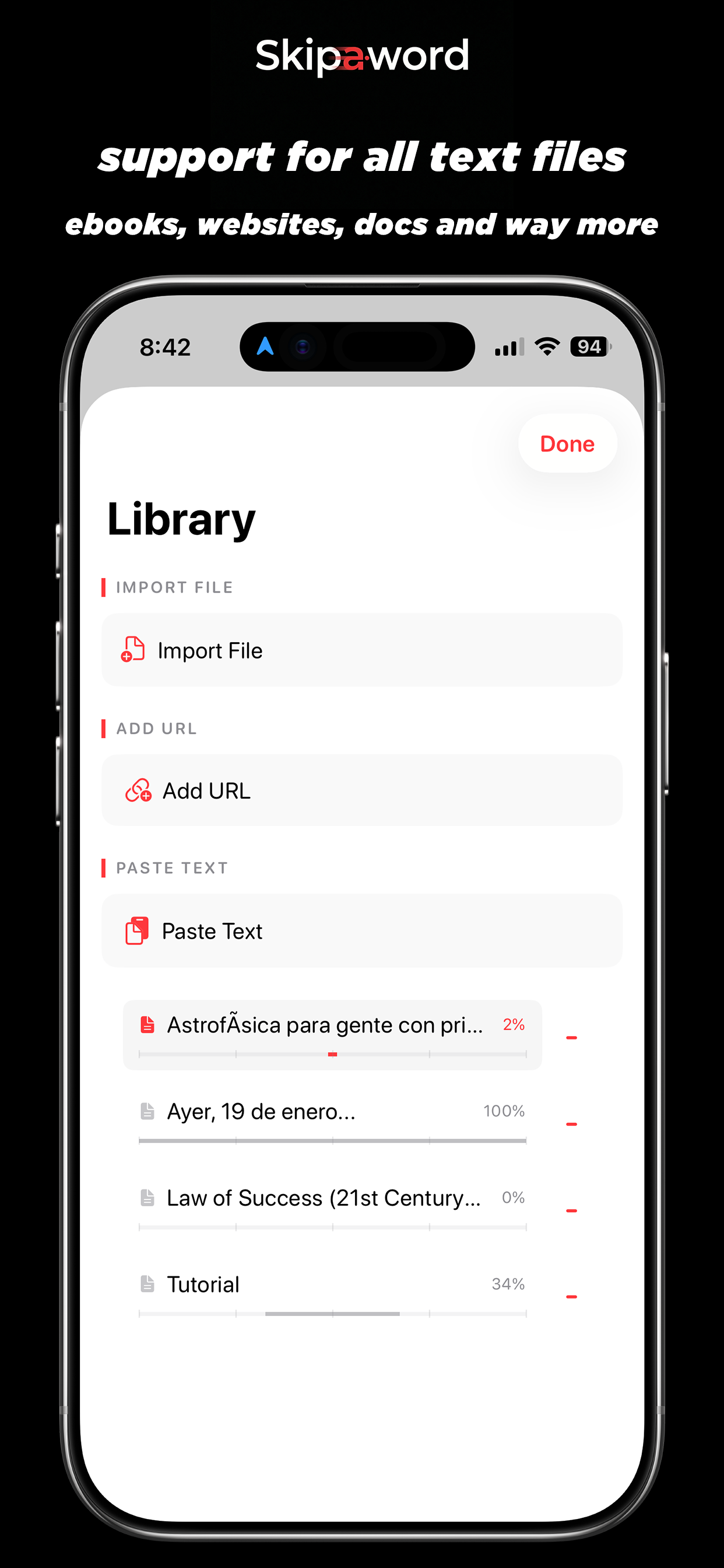 Skipaword - Speed Reading