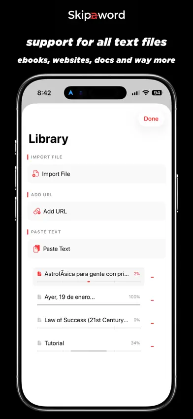 Skipaword - Speed Reading screenshot 4
