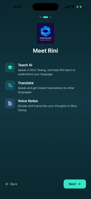 Rini Speech AI iPhone screenshot 2
