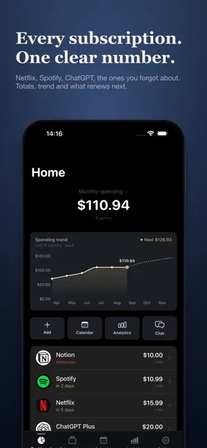 SubsTracker AI screenshot 1