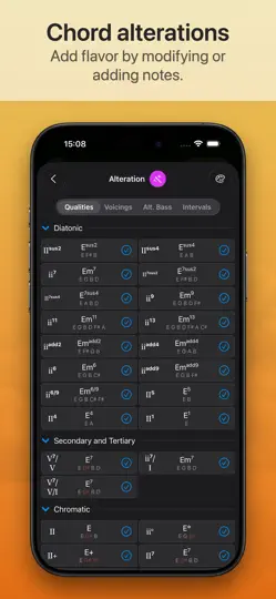 Captura de pantalla de Suggester 2 : Chords & Scales en iPhone 3