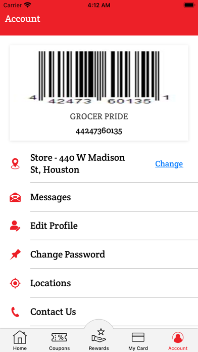 Grocer’s Pride Rewards Screenshot