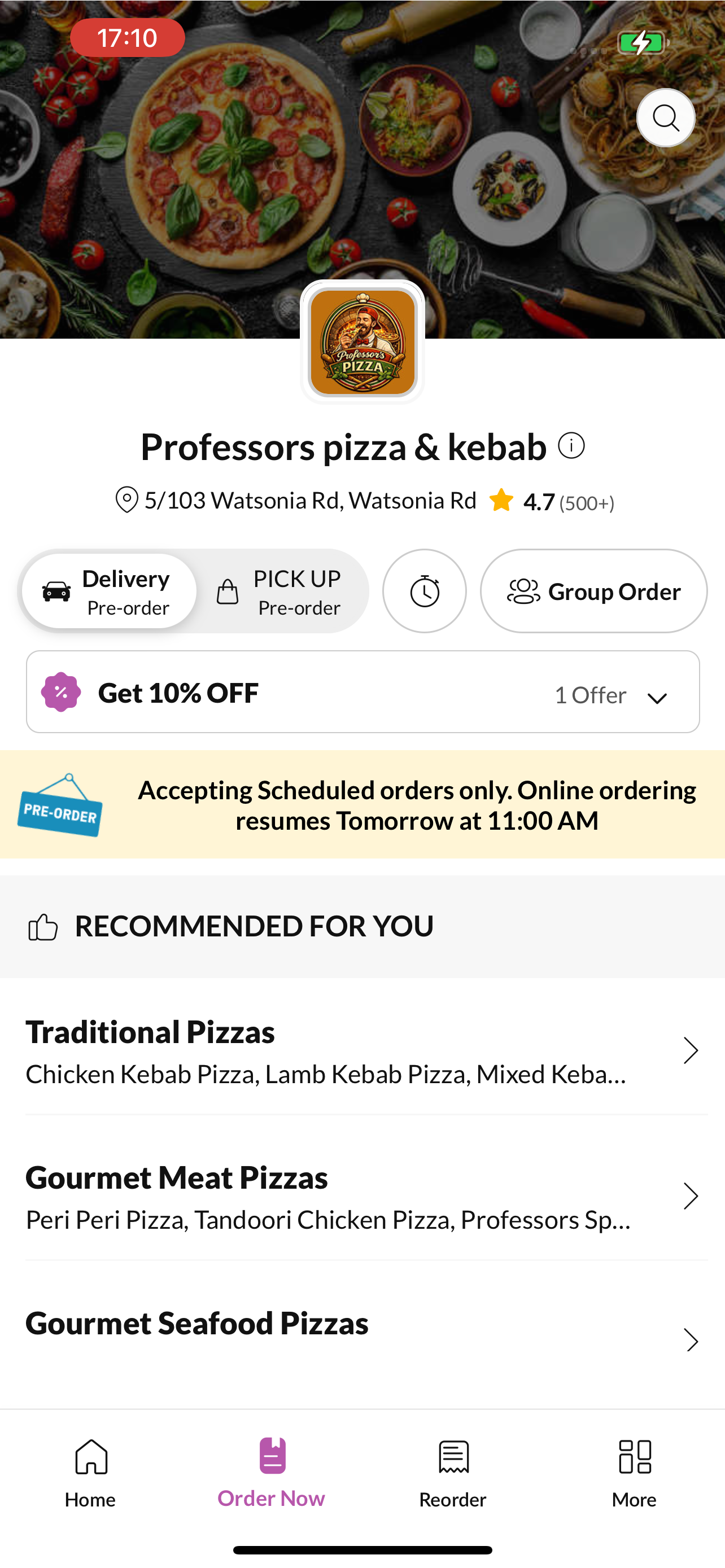 Professors pizza & kebab screenshot 2