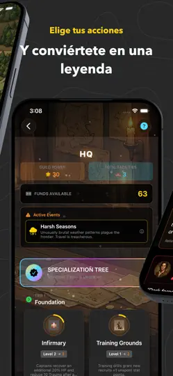 Captura de pantalla de Frontier Bound en iPhone 3
